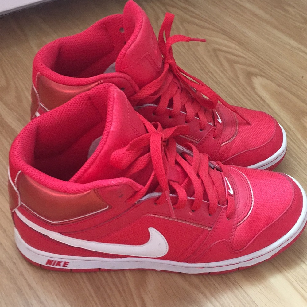 Red Nike high tops